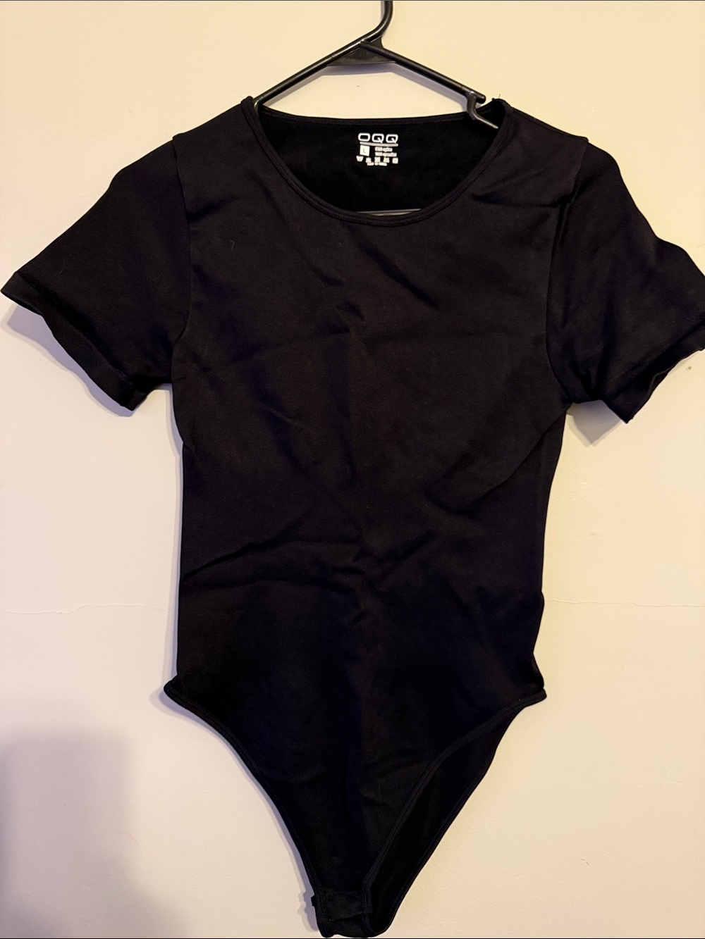 Women's Black Short-Sleeve Bodysuit - Classic Crew